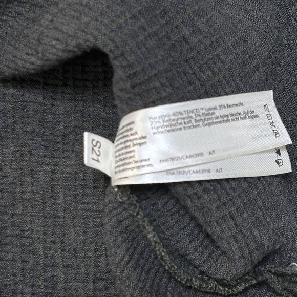 Eileen Fisher Textured Ripple Knit Seaweed Round Neck 3/4 Sleeve Top Medium - Picture 12 of 15